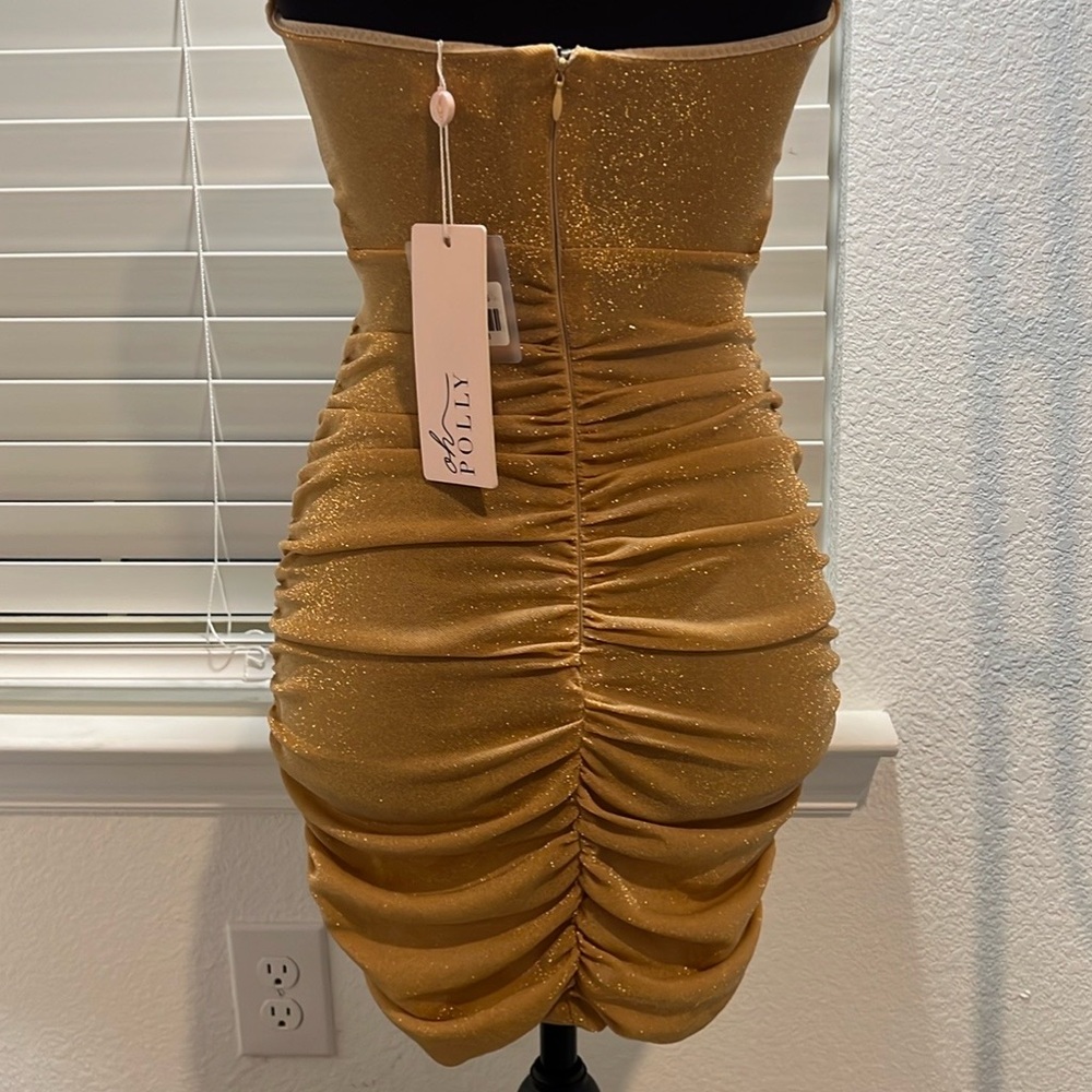 ✨Oh Polly Mini Dress in Gold✨ - NWT Size S(2) - Picture 10 of 17